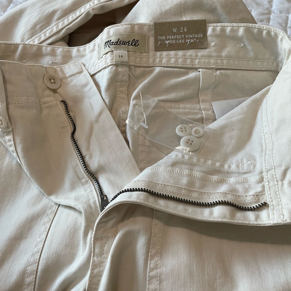 New - Madewell The Perfect Vintage Wide-Leg Pant.  Perfect for fall - Spring. - Picture 6 of 6